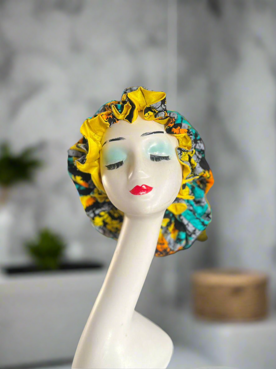 Ankara Satin Lined Bonnet