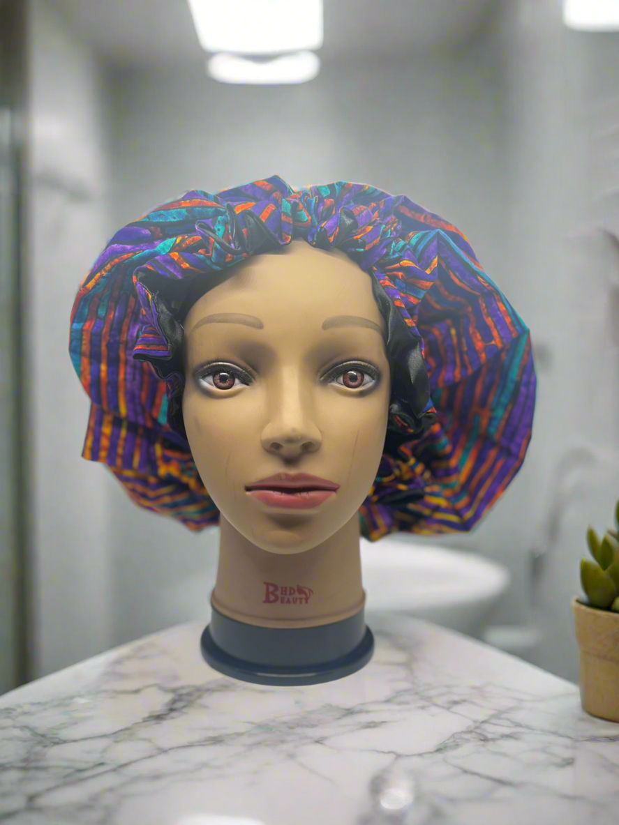 Ankara Satin Lined Bonnet