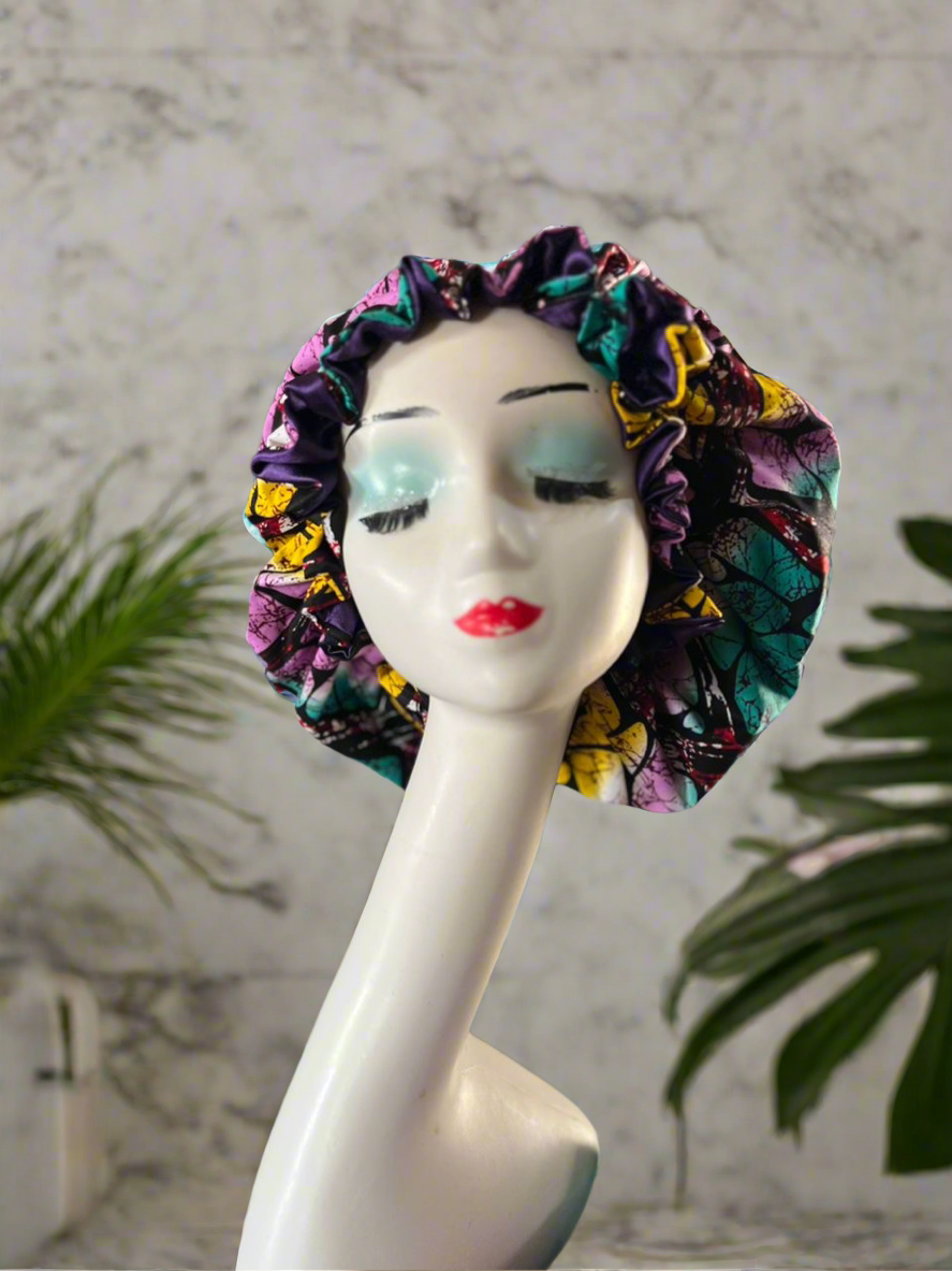 Ankara Satin Lined Bonnet