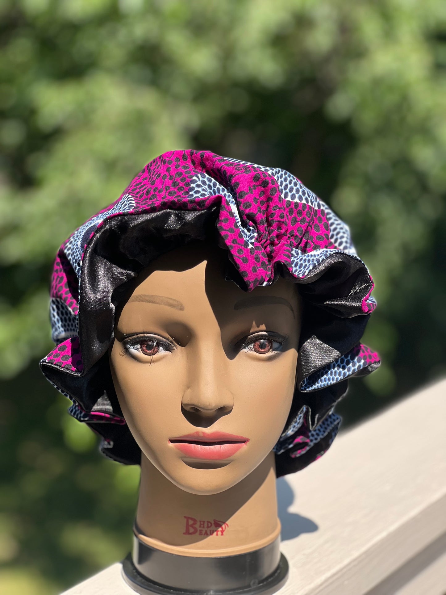 Ankara Satin Lined Bonnet