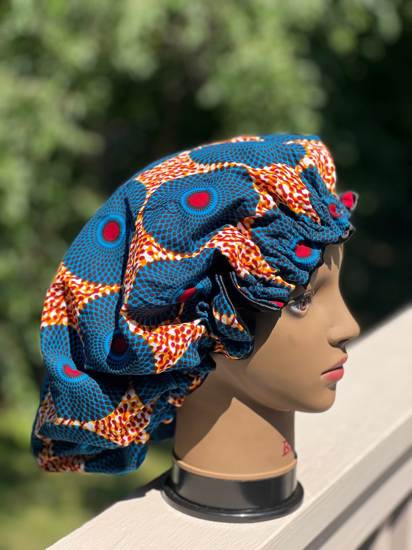 Ankara Satin Lined Bonnet