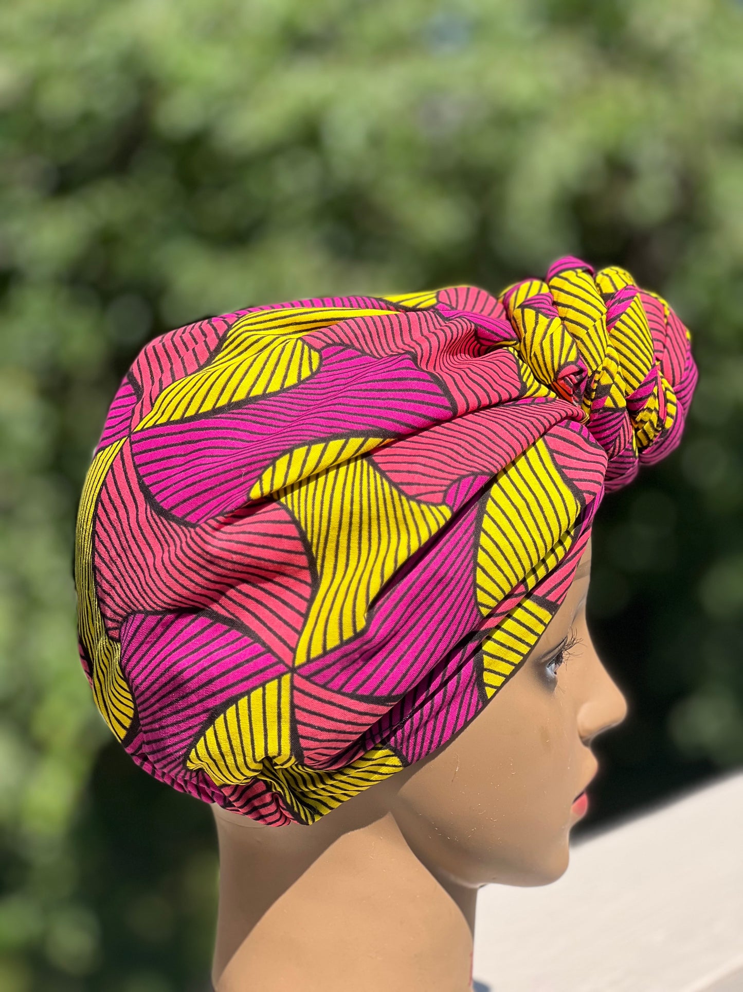 Pre-tied Ankara Headwrap (Satin Lined)