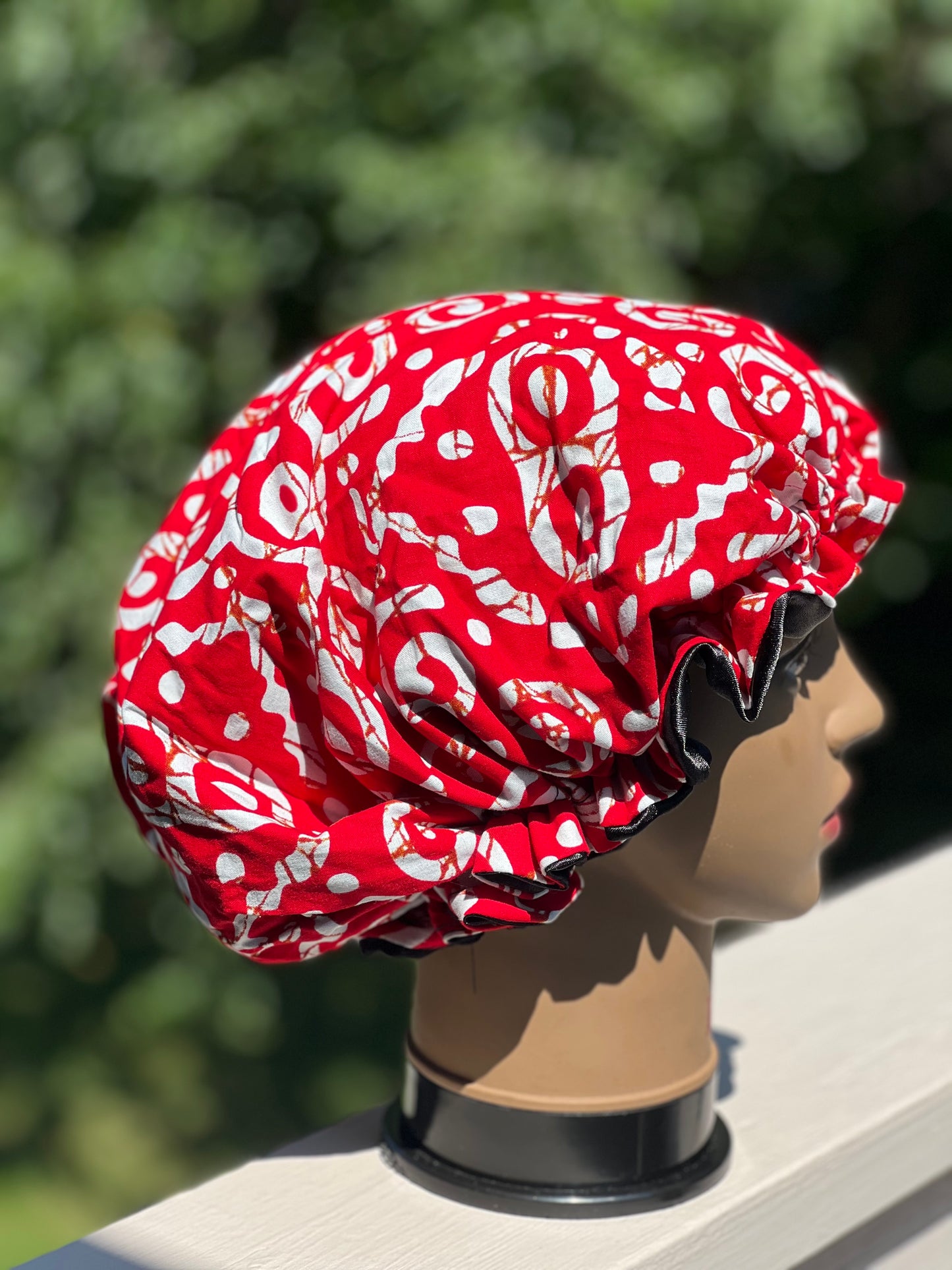 Ankara Satin Lined Bonnet