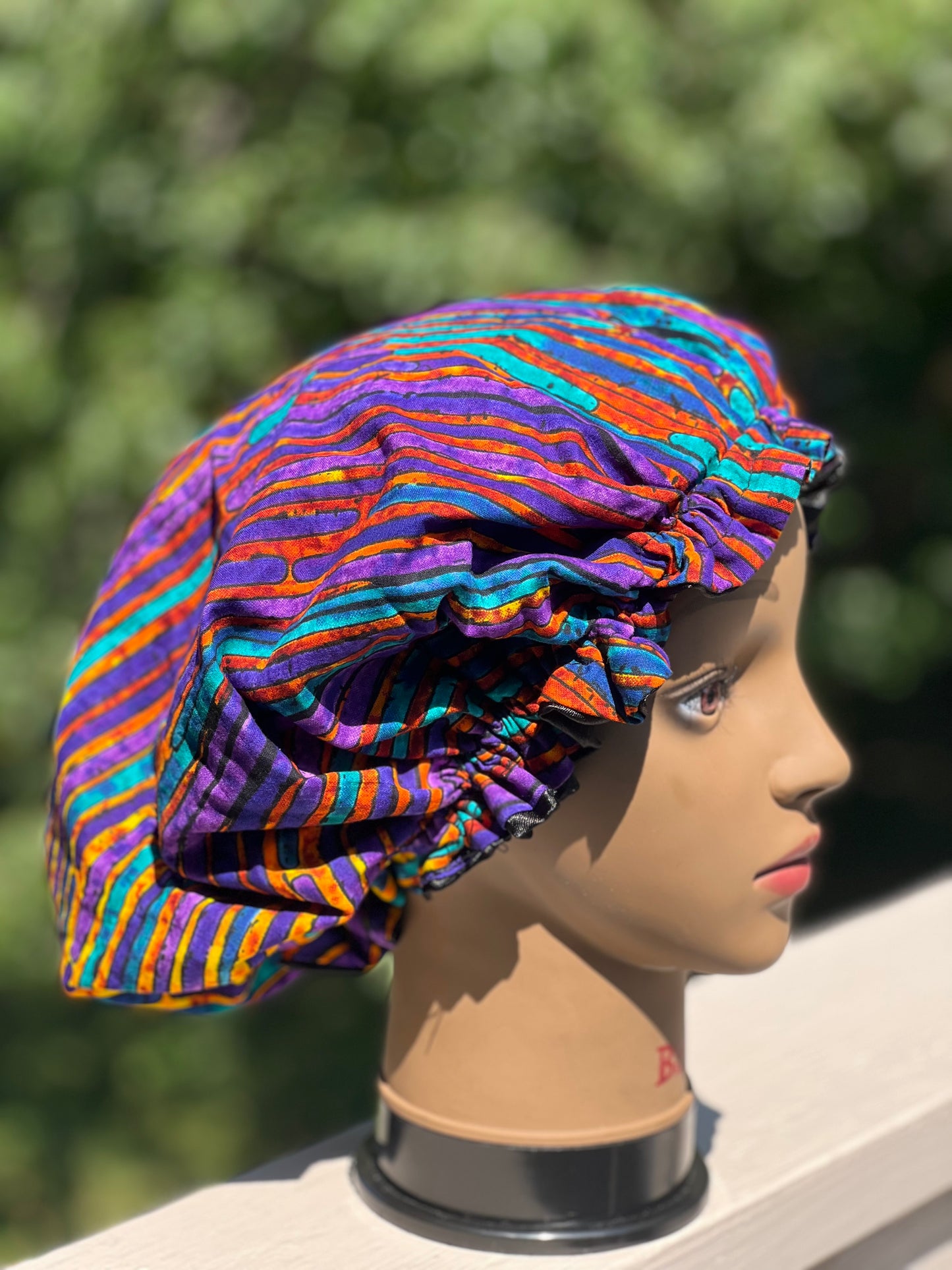 Ankara Satin Lined Bonnet