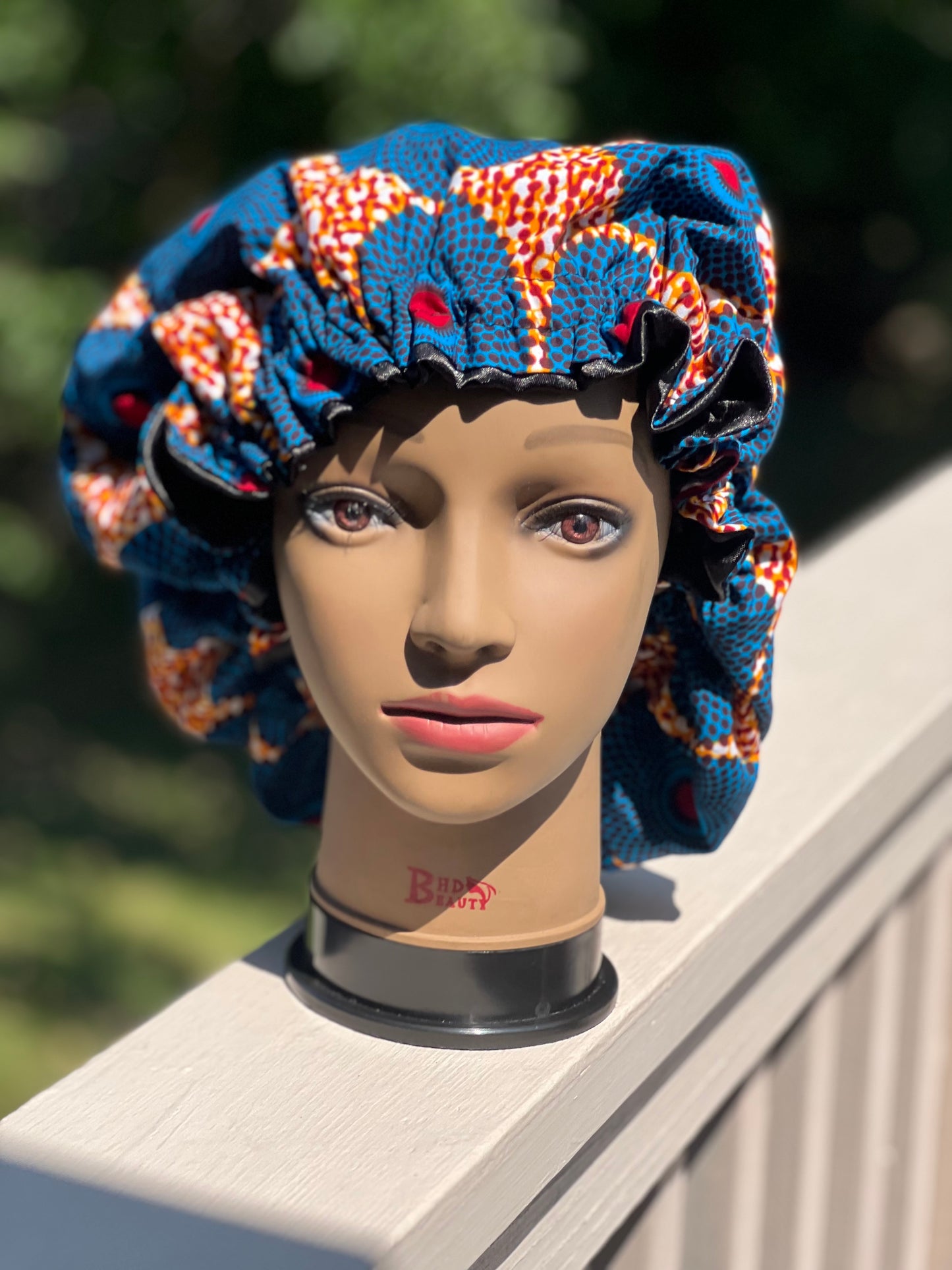 Ankara Satin Lined Bonnet