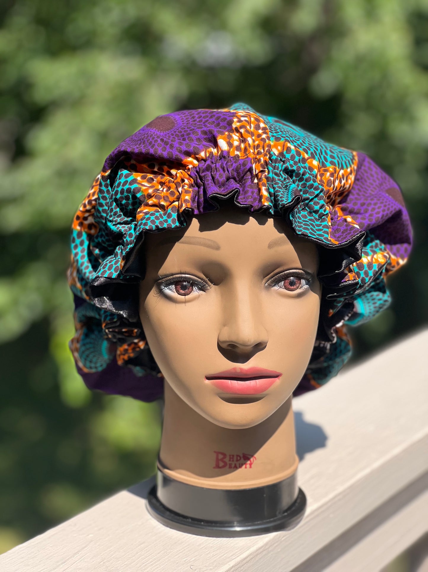 Ankara Satin Lined Bonnet