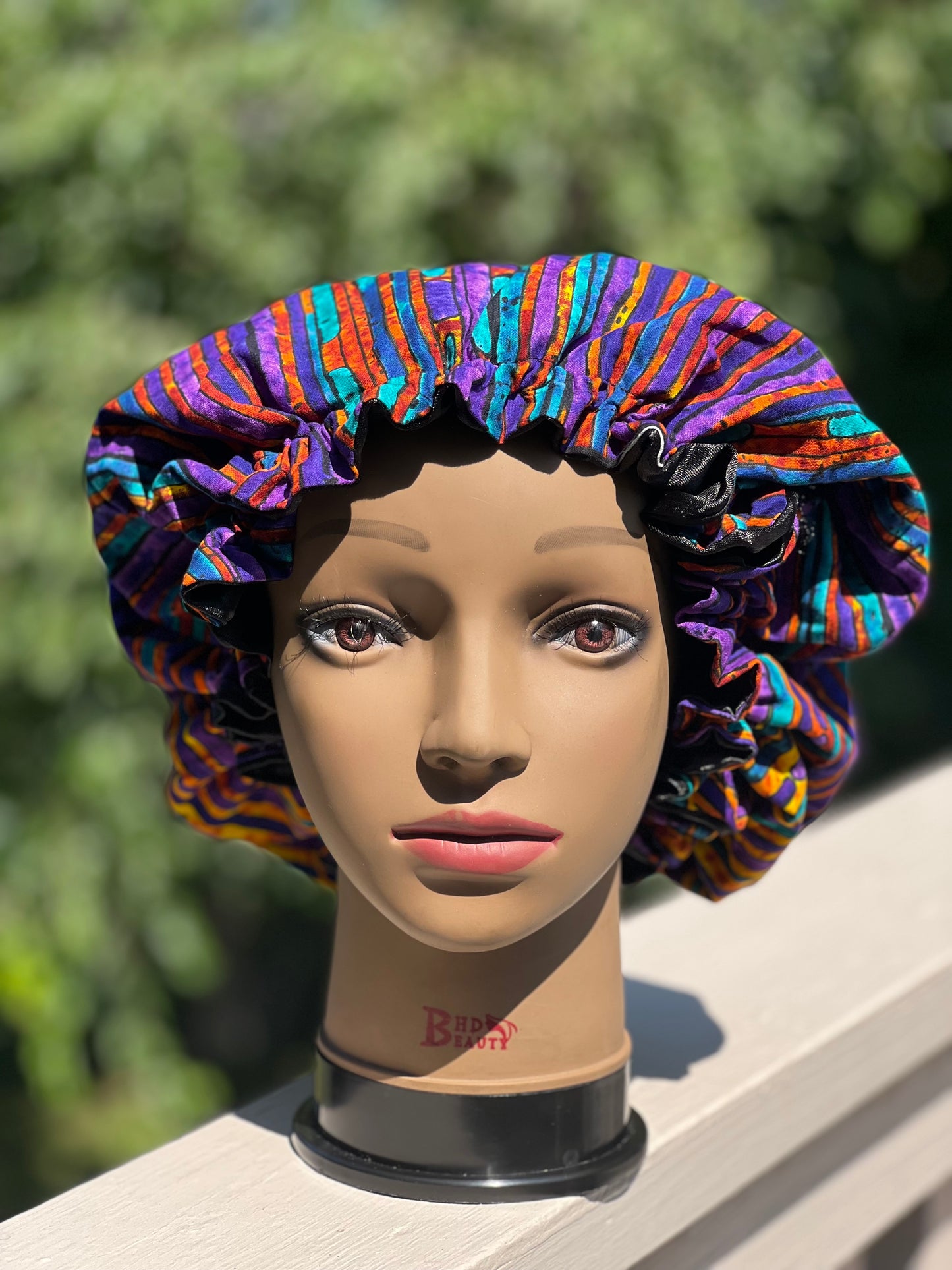 Ankara Satin Lined Bonnet