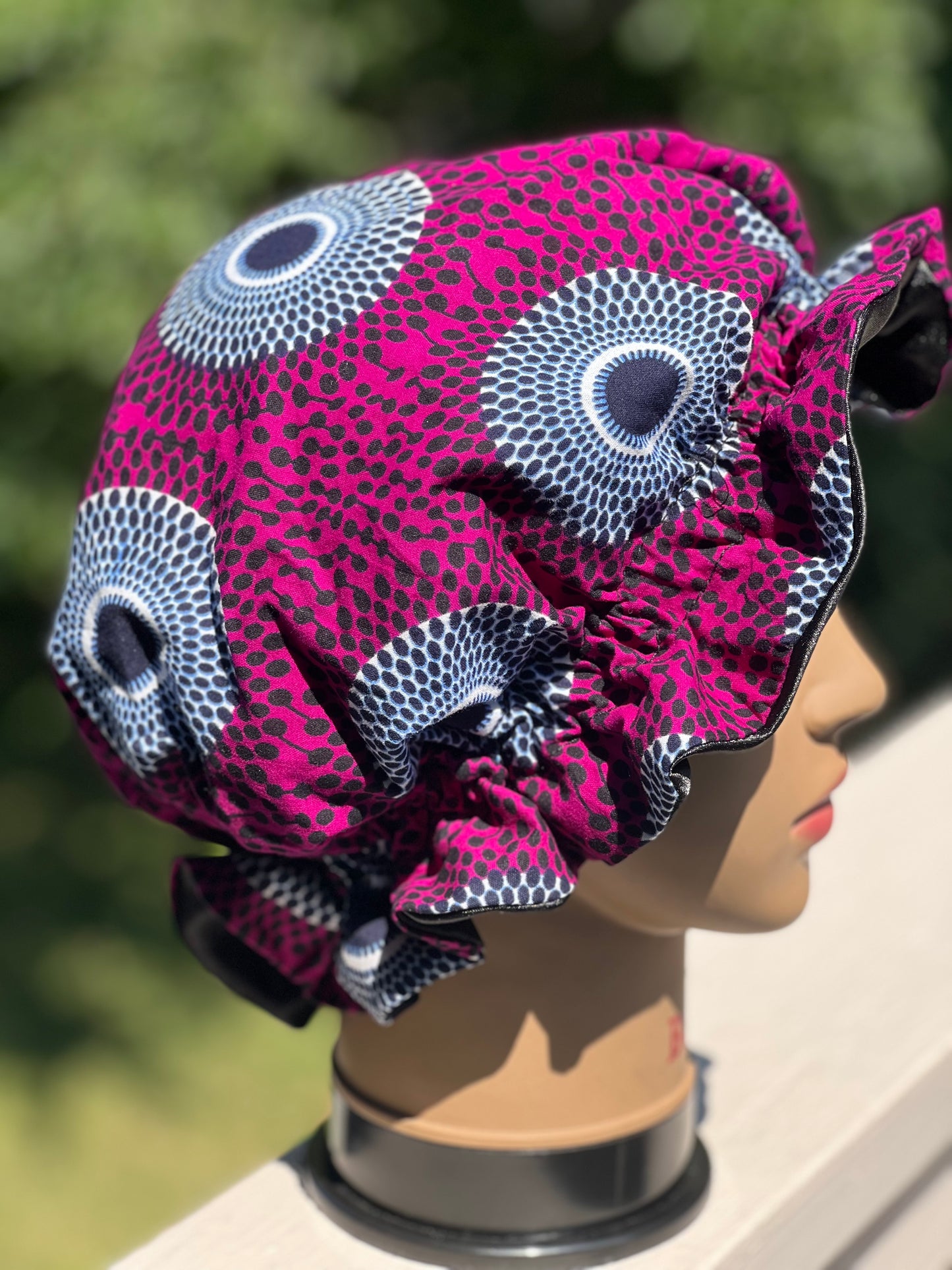 Ankara Satin Lined Bonnet