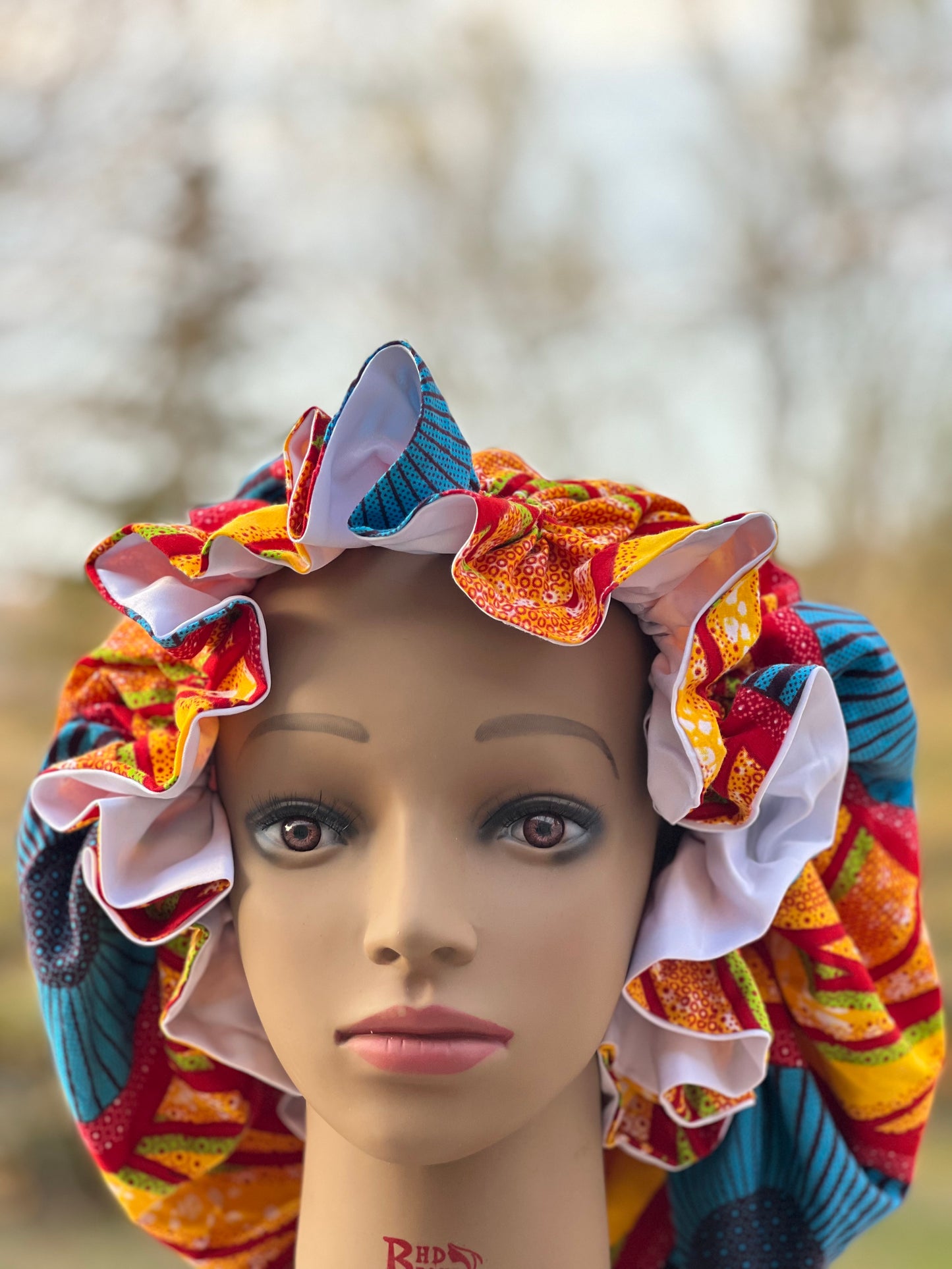 Ankara Satin Lined Bonnet